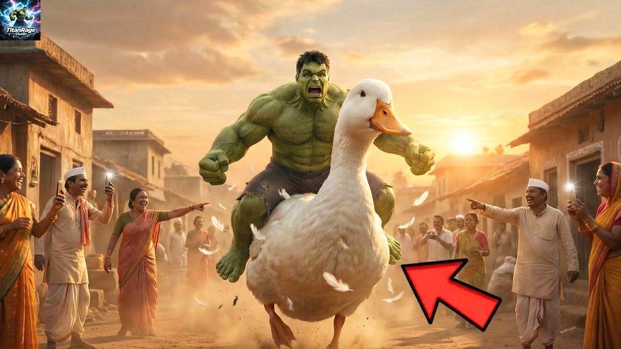 What Happens When HULK Rides a GIANT DUCK?