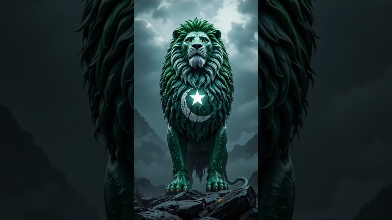 🦁 Pakistani Lion Roars with Power | 3D Realistic Animation | #shorts #lion #pakistan