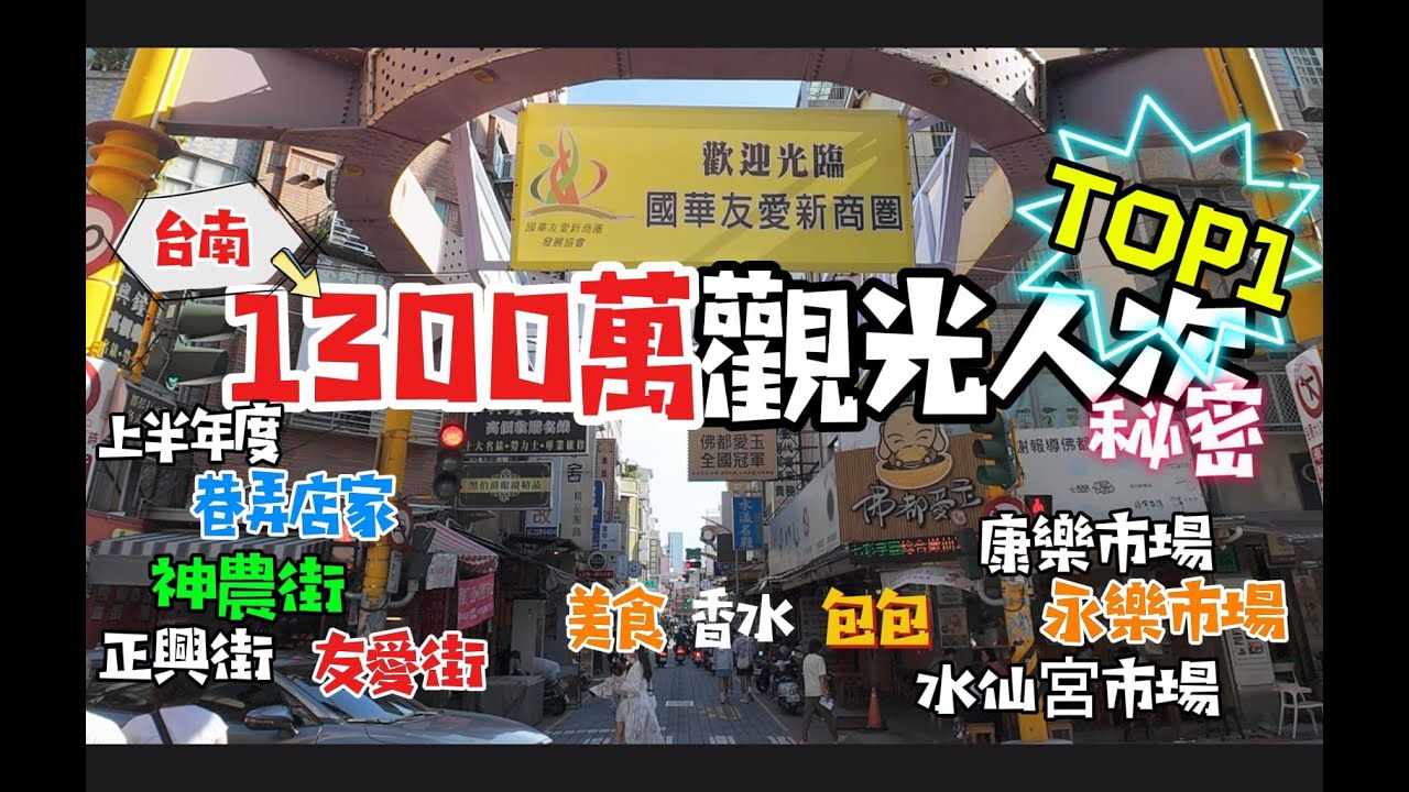 1300萬人次遊台南！帶著香港人走進國華街，巷弄尋寶新體驗。