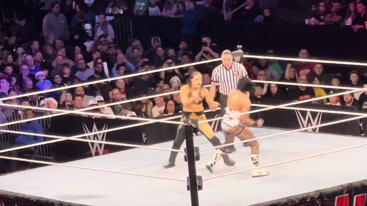 FULL MATCH - Ivy Nile vs Shayna Baszler vs Rhea Ripley(c)  live - WWE Holiday Tour 12/27/2023