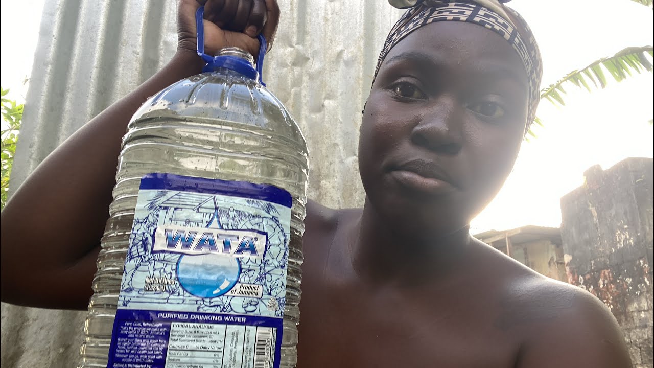 GRWM for an interview: yuh can bathe wid one bottle a wata? 😳