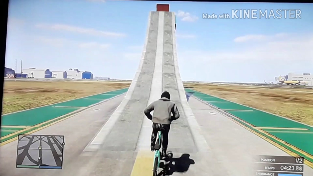 GTA V Online - AGAR VS SESSHOMARU-GOKU ?! AMAZING BMX Race.
