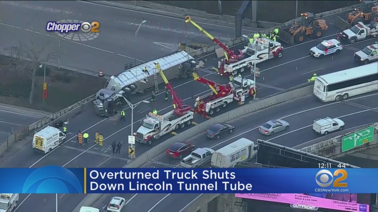 Lincoln Tunnel Reopens After Overturned Truck Shuts Down Traffic