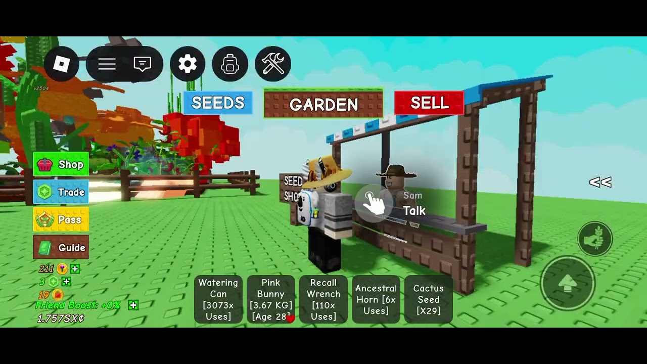 First showcase my garden I still play grow a garden 