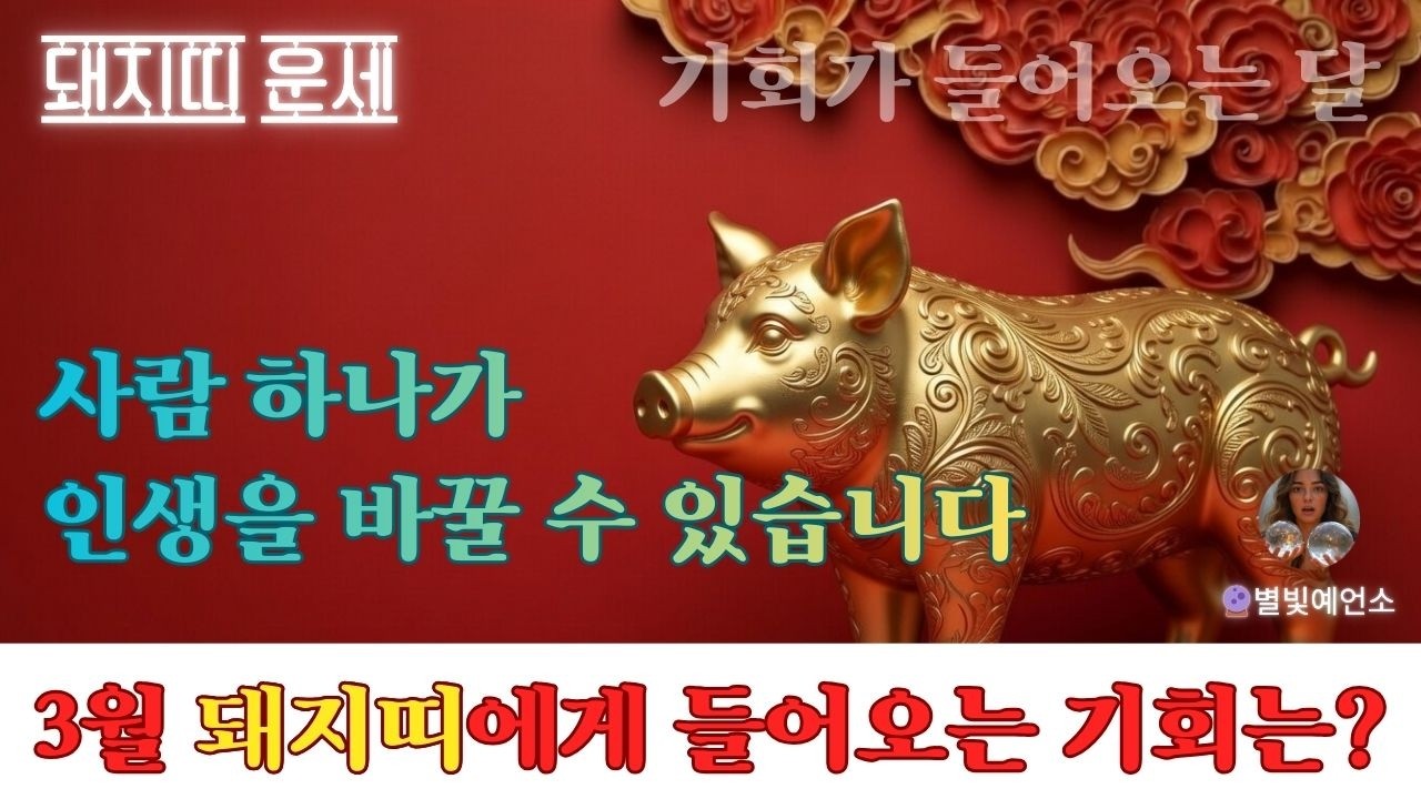 2026년 3월 돼지띠 운세 | 생각지도 못한 기회가 찾아옵니다.