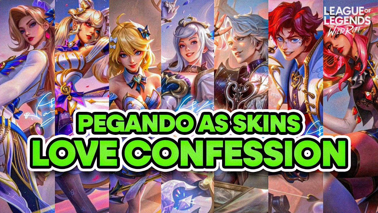 GASTANDO 20.000 WILD CORES NAS SKINS LOVE CONFESSION - GWEN, LUX, EZREAL, RIVEN, CAITLYN | Wild Rift