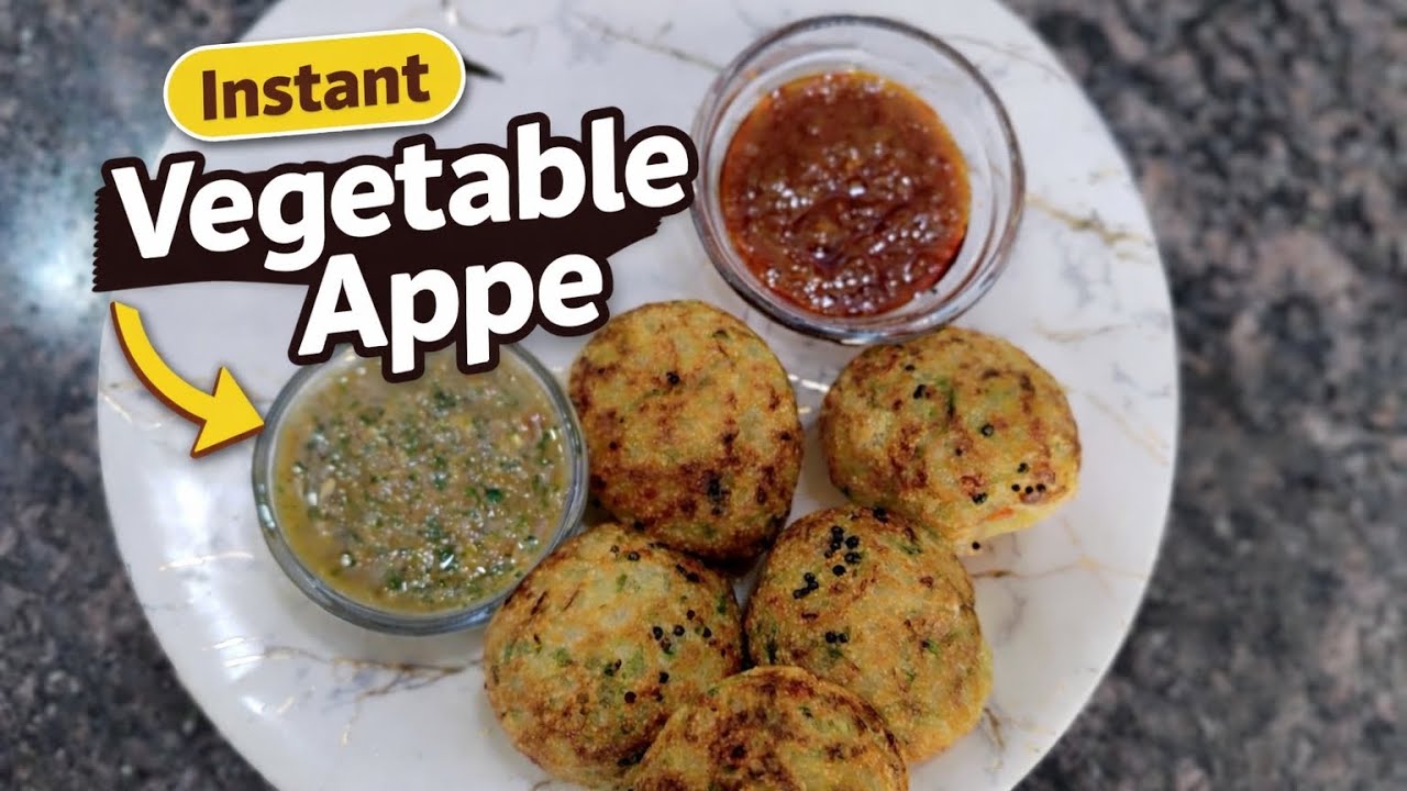 Instant Vegetable Appe | Crispy & Healthy Breakfast Recipe