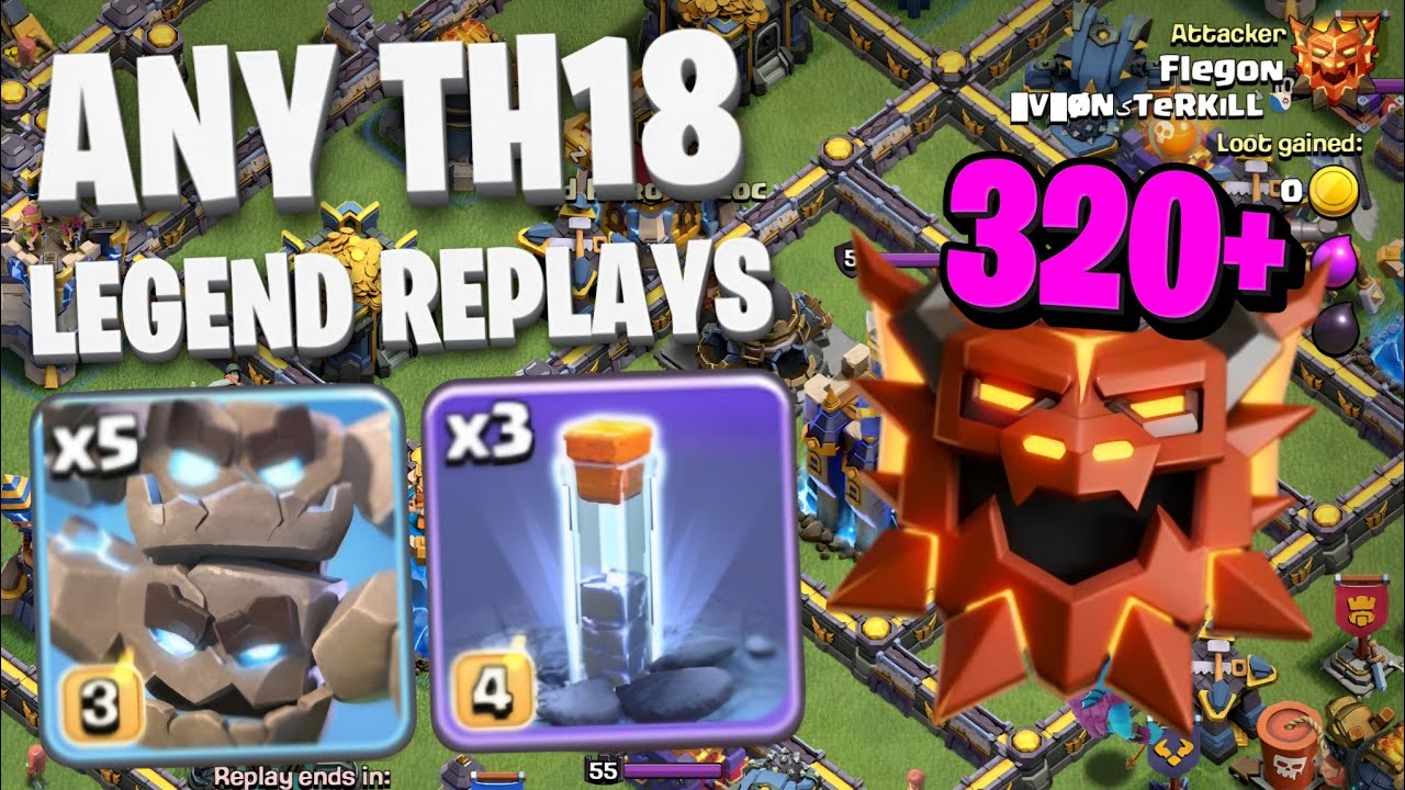 Best Meteor Golem Legend League Attack Strategy | Th18 Legend League Army!