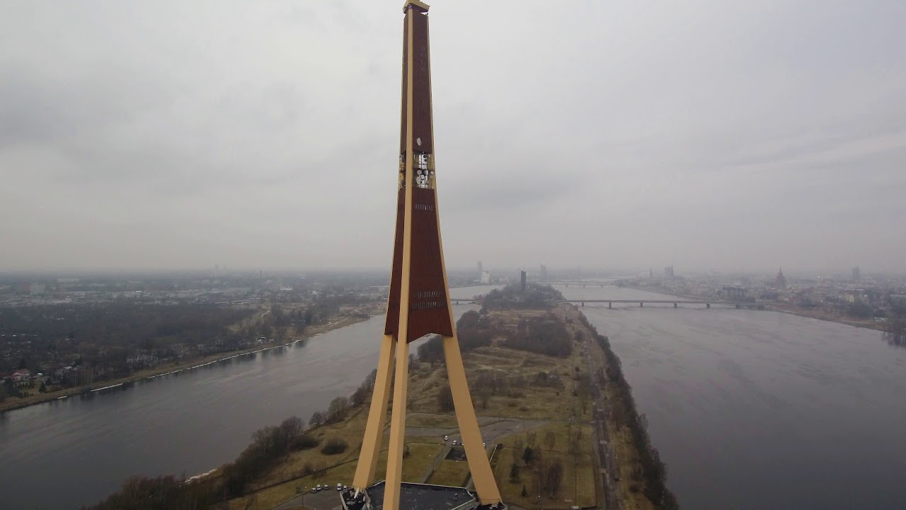Riga TV Tower Zakusala Aerial Xiaomi Mi Drone 4K Video