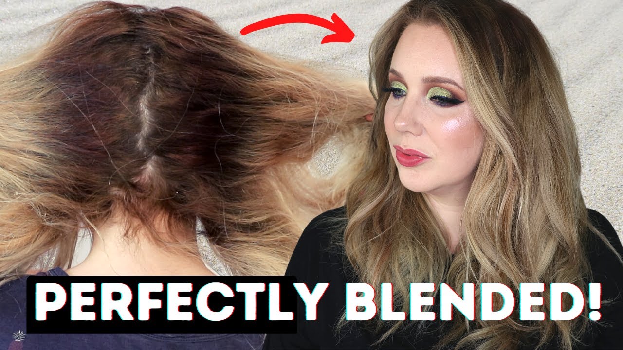 HOW TO- Break up Harsh Regrowth! ZERO DAMAGE- REVERSE BALAYAGE!