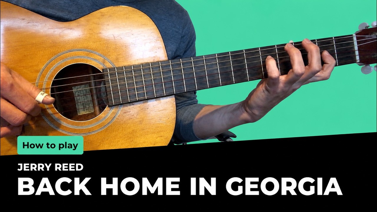 Jerry Reed - Back Home in Georgia tutorial lesson | How to play