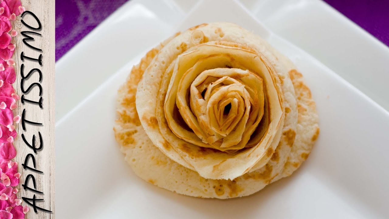 Розы из блина - 3 способа. Как красиво подать блины / How to make pancake rose. 3 ways