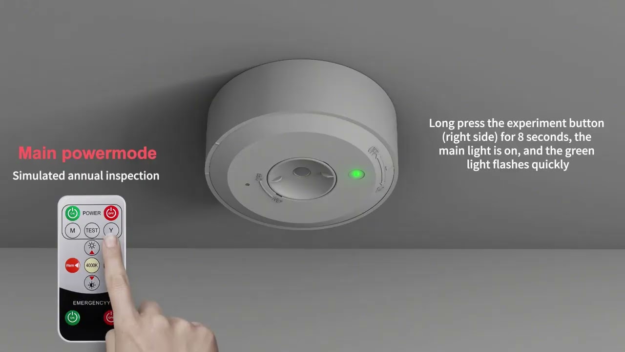 IP 65 Led emergency down light with multiple function-remote control