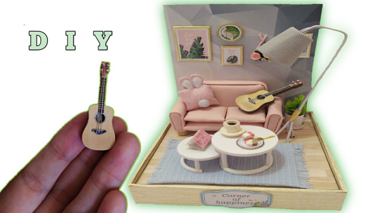 DIY MINIATURE DOLLHOUSE corner of happiness afternoon tea time