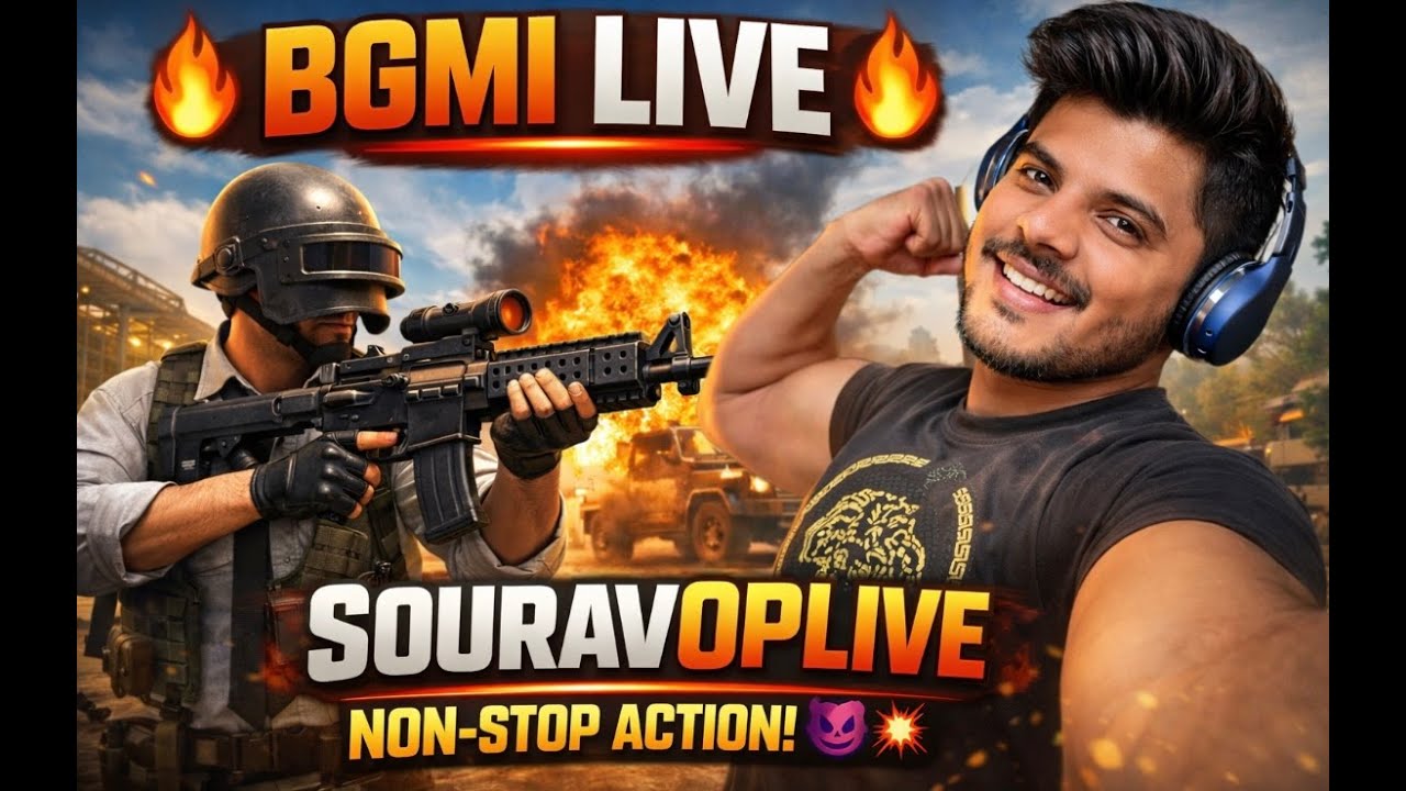 ⚡ SouravOPLive on Fire | BGMI Live Stream