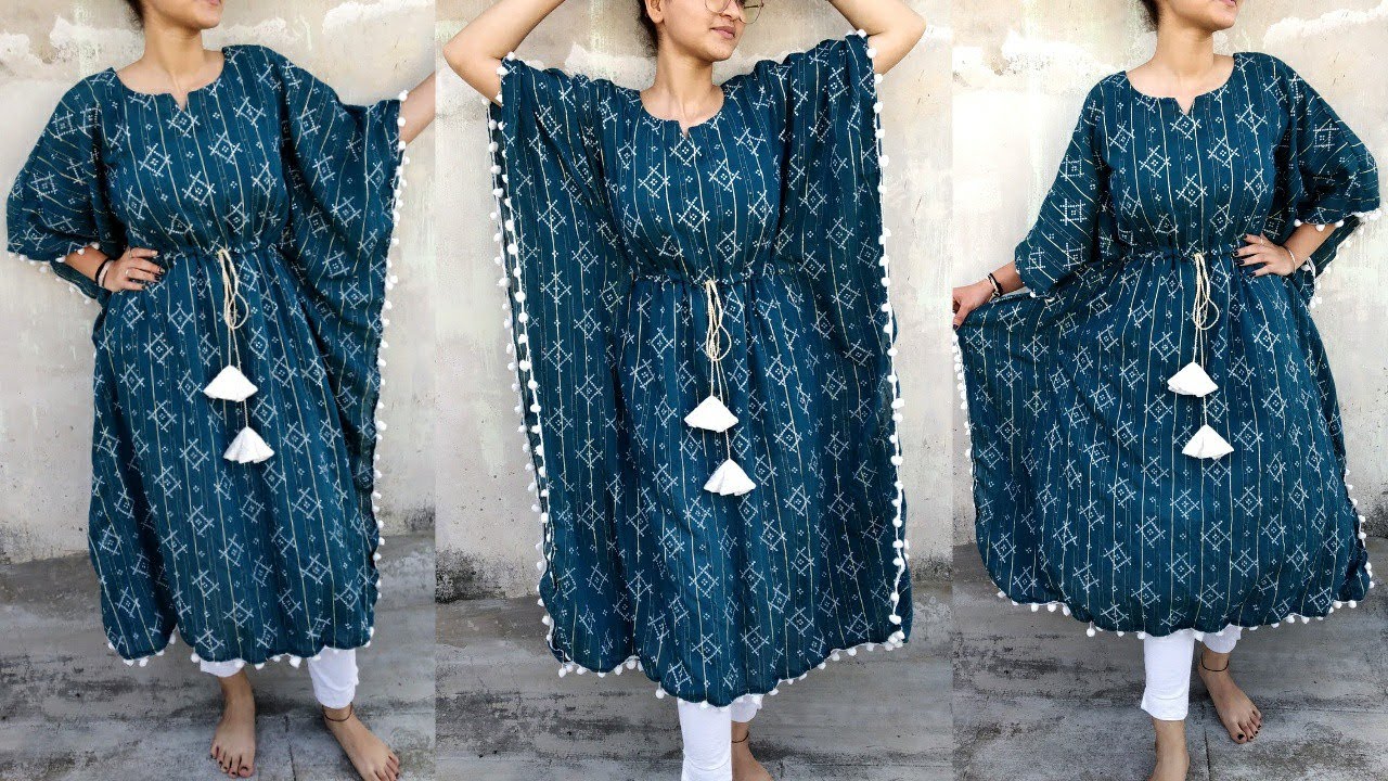 Dori Waist Kaftan Kurti Design Cutting and Stitching | DIY Butterfly Kaftan | How to make Tie Kaftan