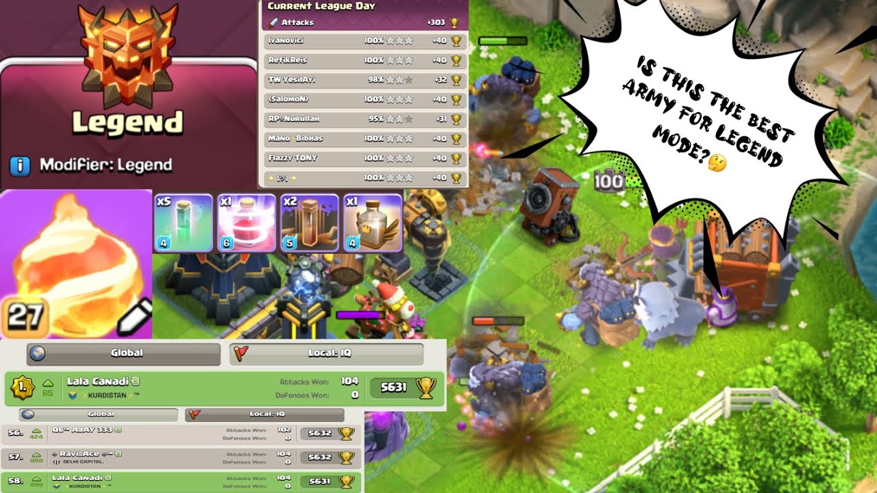 Is this the new meta for LEGEND MODE?!! | Clash Of Clans.