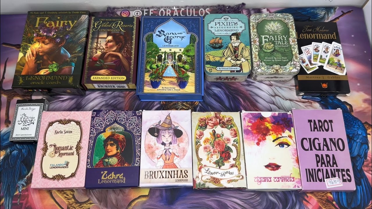 Minha pequena coleção de Baralho Cigano (Lenormand)! 💗🔮