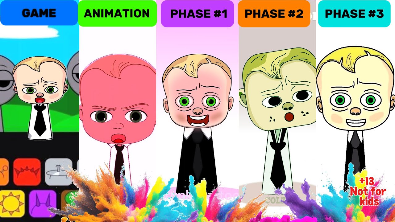Sprunki OC: Boss Baby, Game, Animation, Phase 1, Phase 2, Phase 3 | Crash Sprunki