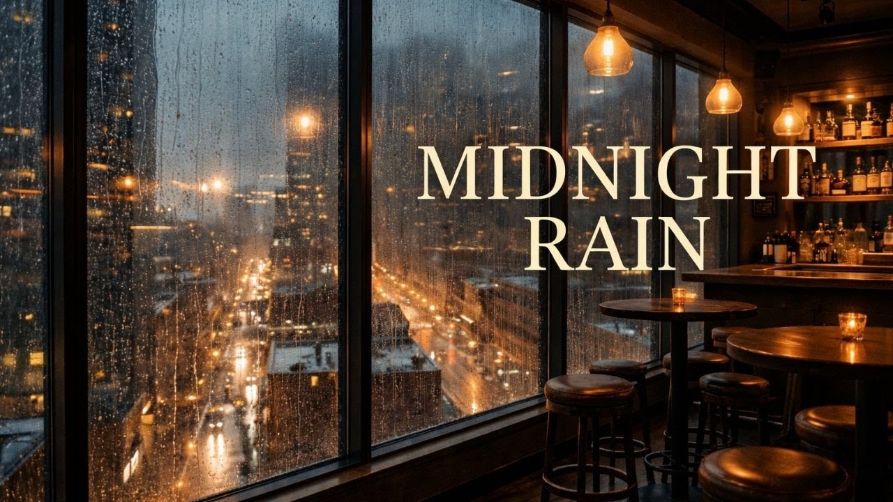 Late Night City Rain – Vintage Jazz Bar Ambience | Smooth Saxophone (1 Hour)
