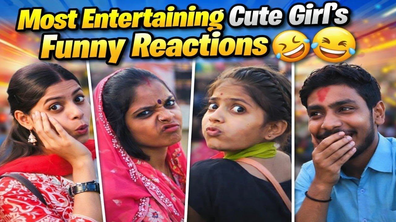 Most Intertaining Cute Girls Funny reaction😂😂 #funny #comedy #trending #reaction