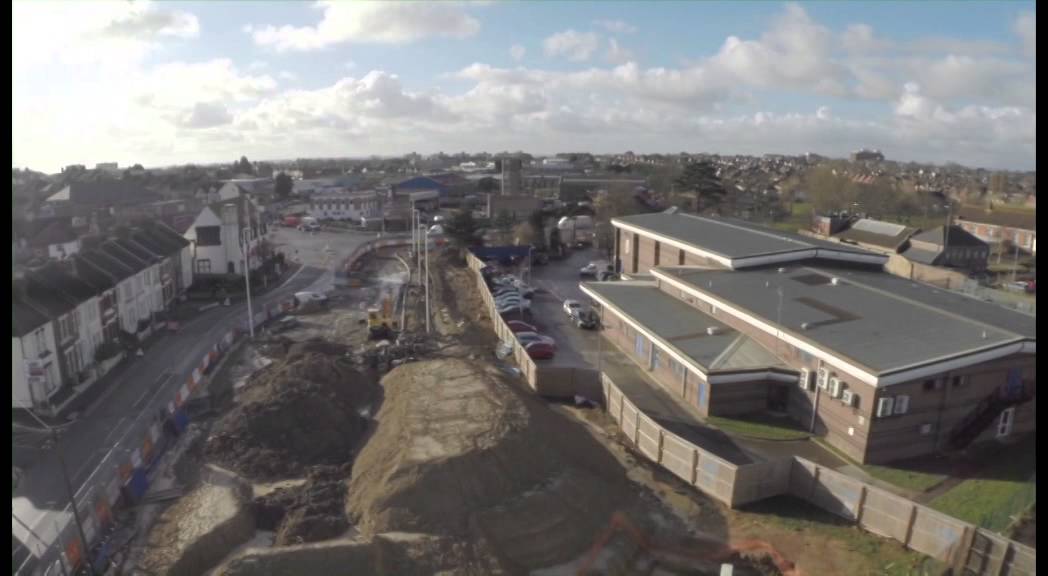Helicam Bexhill Hastings Link Road February 2014