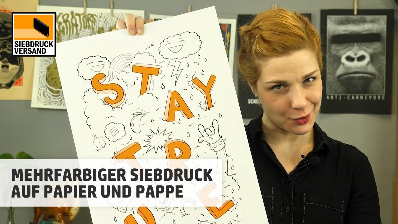 DIY-Anleitung für mehrfarbigen Siebdruck auf Papier und Pappe