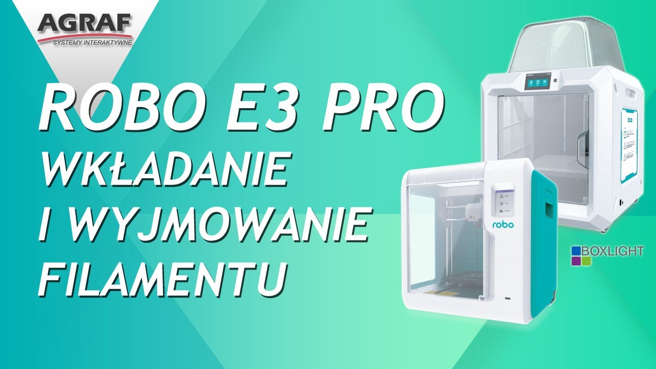 Drukarka 3D Robo E3 Pro: Wkładanie i wyjmowanie filamentu z drukarki 3D