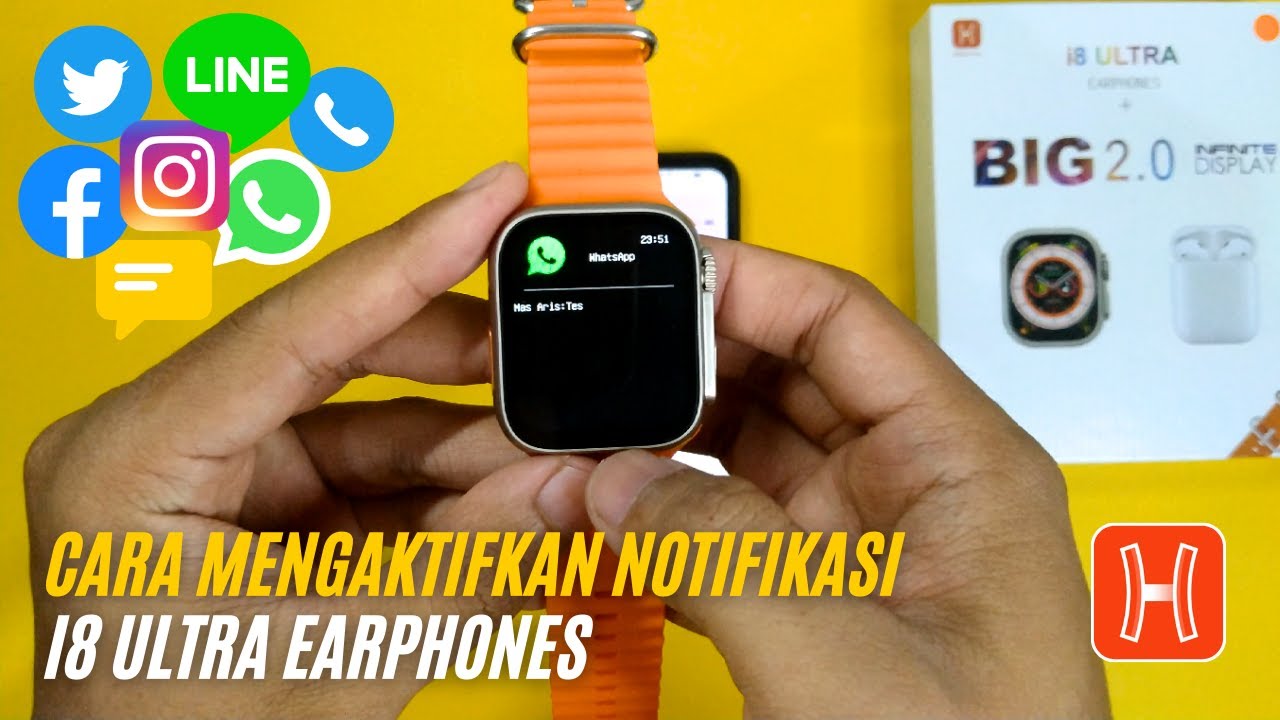 How To Turn On i8 Ultra Smartwatch Notifications