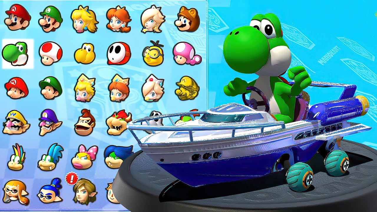 Mario Kart 8 Deluxe - Yoshi Driver Jet Cruiser from Mario Kart Tour in Cherry Cup