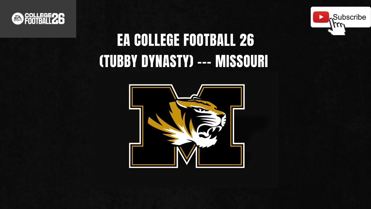 EA College Football 26 | Missouri (TubbyLeague) | Year 3 at Tennessee | Week 9 (USER GAME)