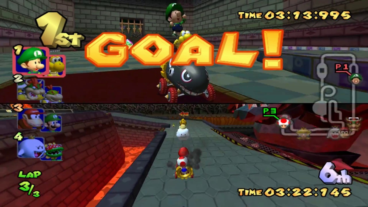 Mario Kart Double Dash!! All Cup 150cc 2v1 Netplay 60fps