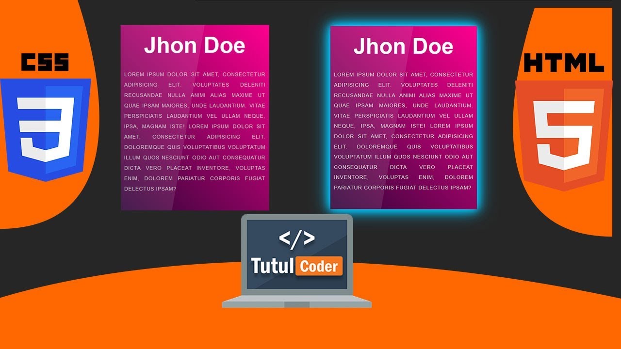 CSS Gradient Background Card | Advance Tutorial | CSS tricks - 03 | Tutul Coder