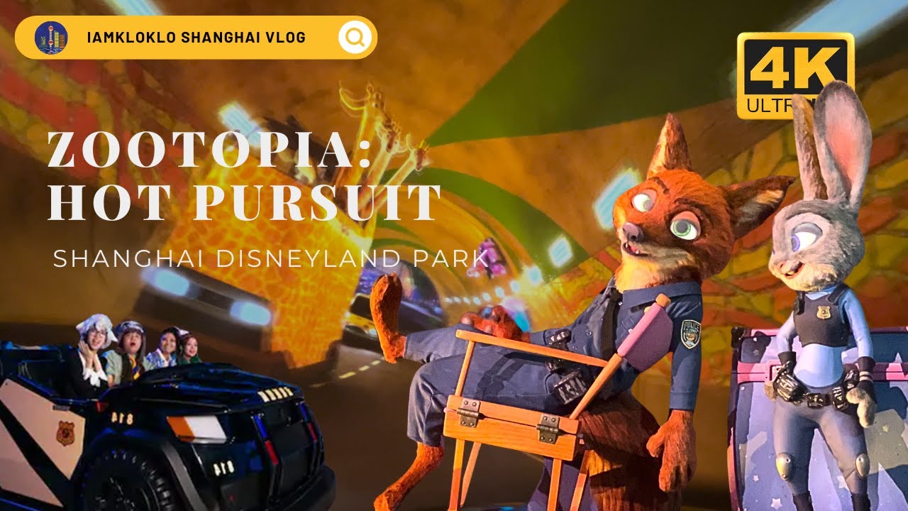 🚔🐰🦊 Zootopia Shanghai Disneyland Ride Hot Pursuit FULL RIDE POV 2024