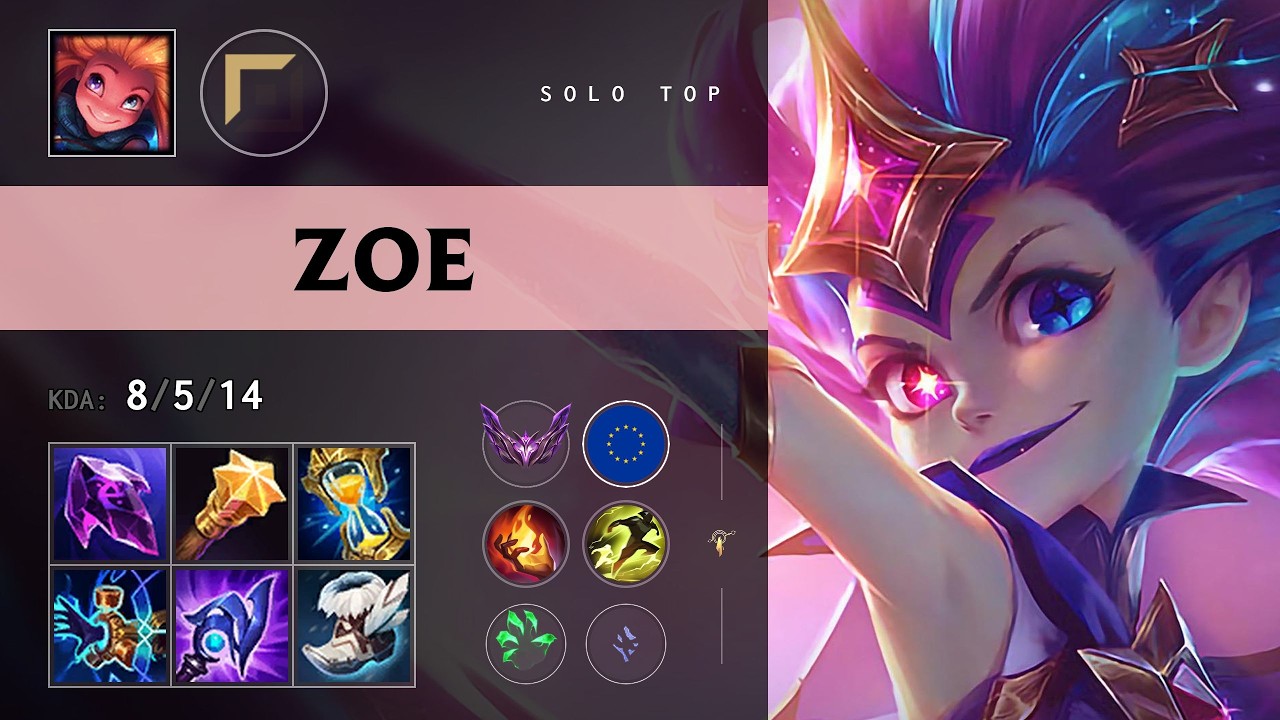 Zoe Top vs Nasus - EUW Master Patch 26.12