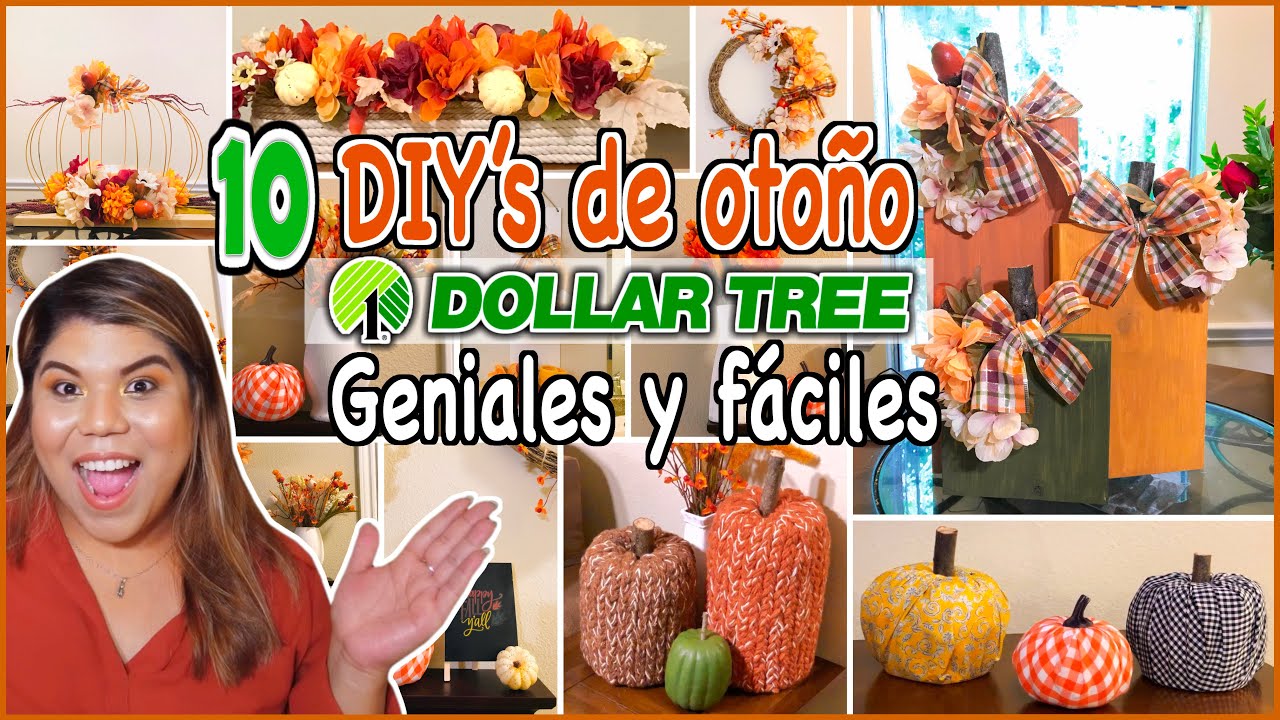 Manualidades ECONÓMICAS que se ven LUJOSAS para OTOÑO 🍂🍁🧡 (SUPER FACIL) | Dollar Tree