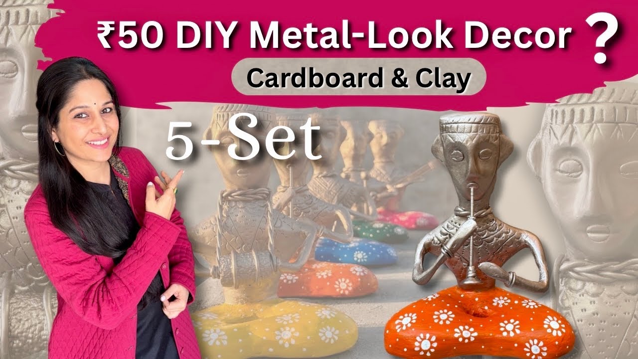 Stop Buying Expensive Home Decor | Handmade Traditional Musician Sculptures from Cardboard & Clay 