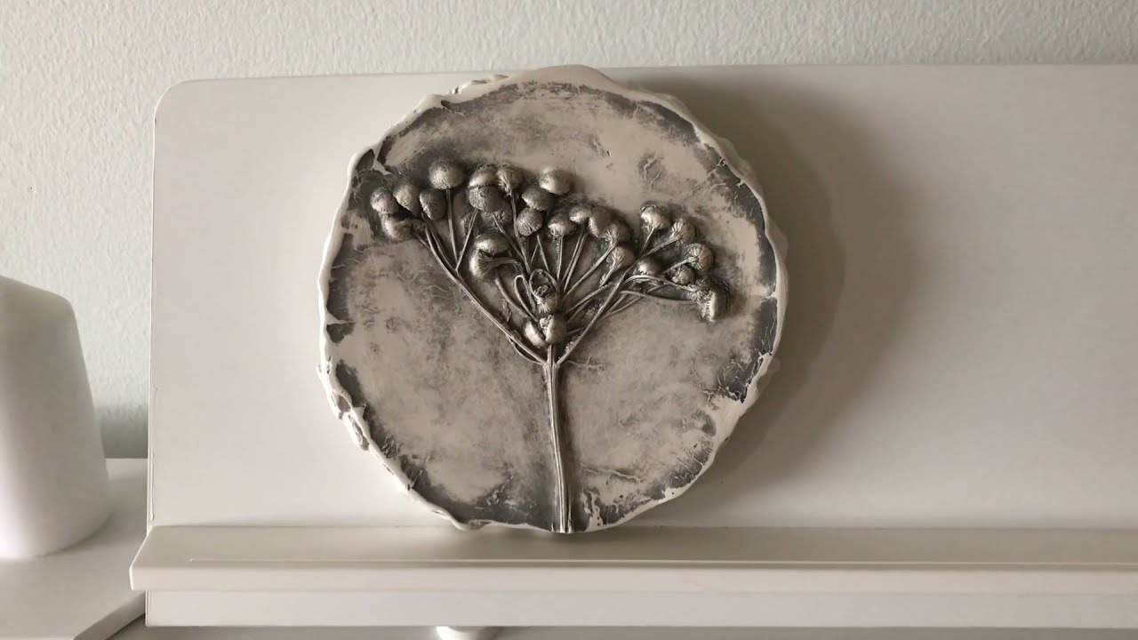 Casting Flowers/Flowers Pressings/Tutorial/Гипсовый Барельеф/Отпечатки Цветов/Мастер-класс