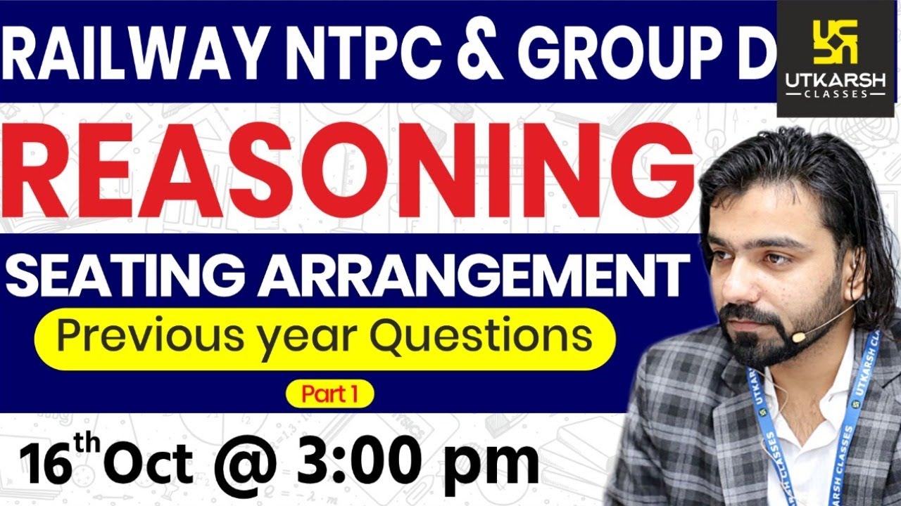Railway NTPC & Group D Reasoning | Seating Arrangement | Reasoning Short Tricks | By Akshay Sir