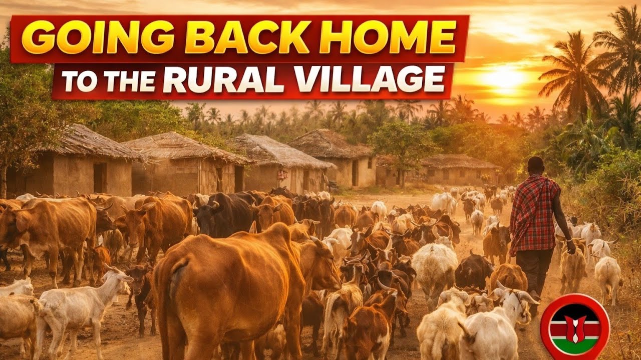 Grazing Cows in Kenya Village/Africa Village Lifestyle/Africa Village Life Activities /Nyeshika 
