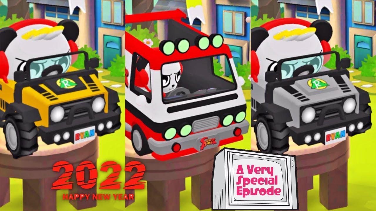 Tag with Ryan New Years's Eve 2022 Special Episode Combo Panda Silver SUV Orange SUV Combo Panda Van