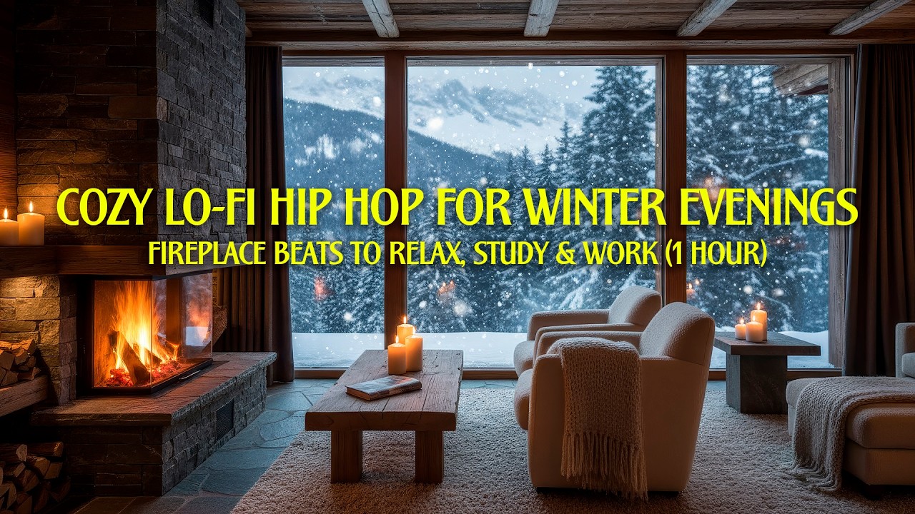 If Your Day Was Too Loud — Relax with Warm Lo-Fi Beats by the Fireplace (1 Hour)