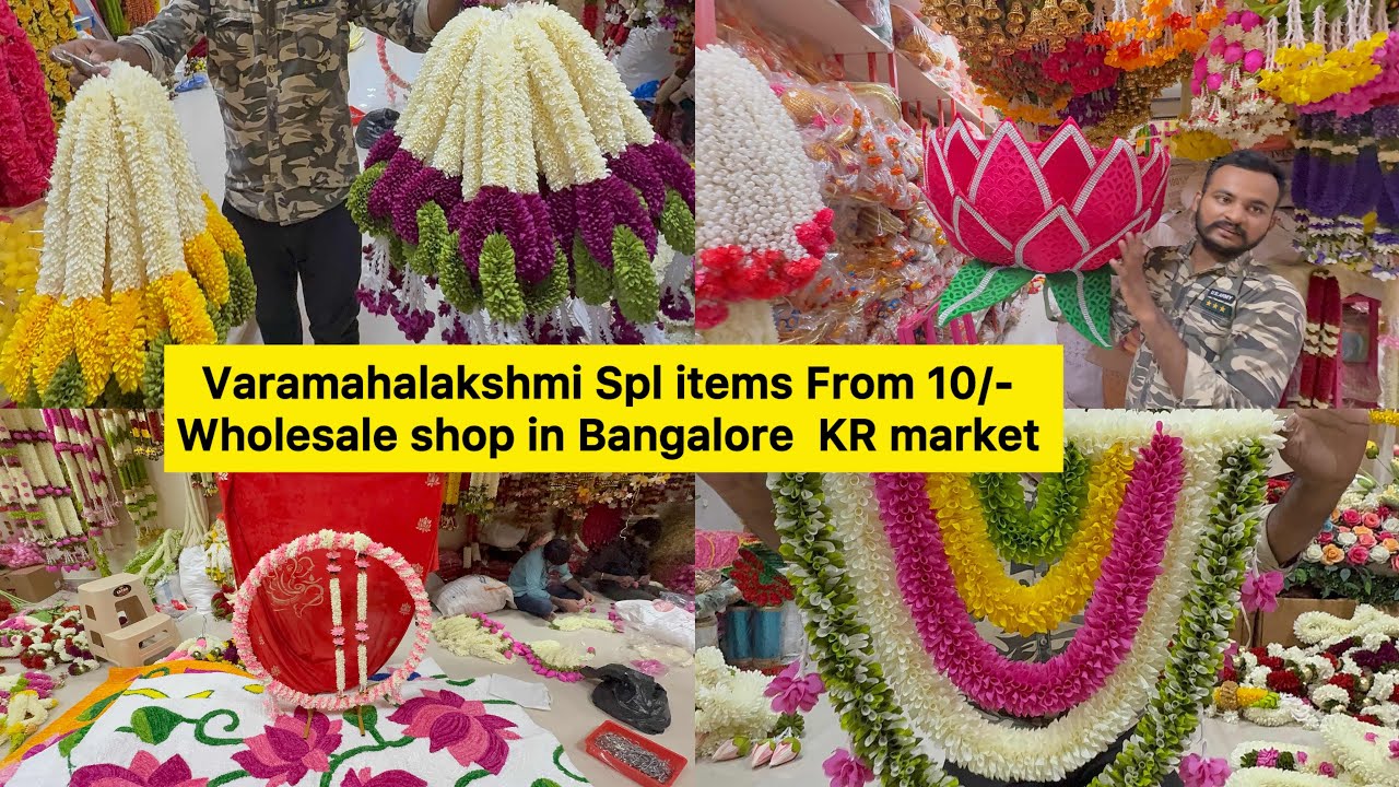 #Varamahalakshmi Spl items From10/- Artificial flower KR market Chickpet Bangalore courieravailable