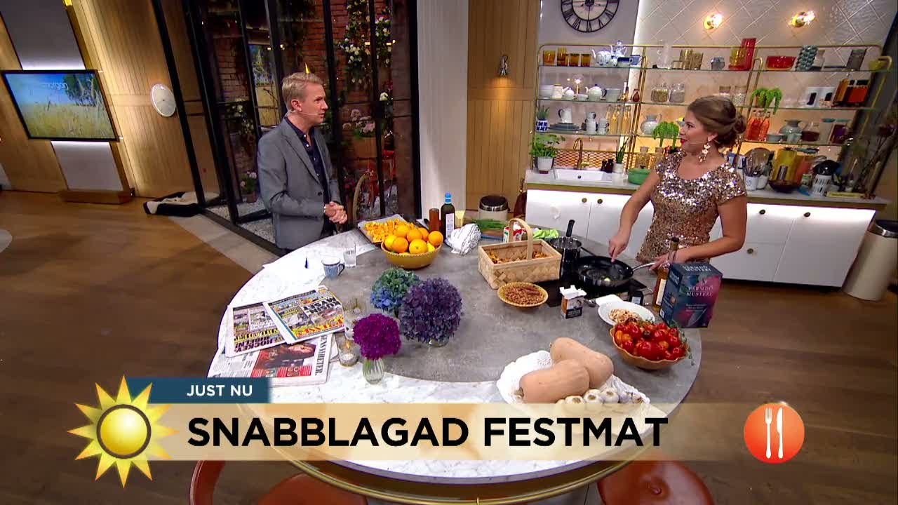 Snabblagad festmat med Jessica Frej - Nyhetsmorgon (TV4)