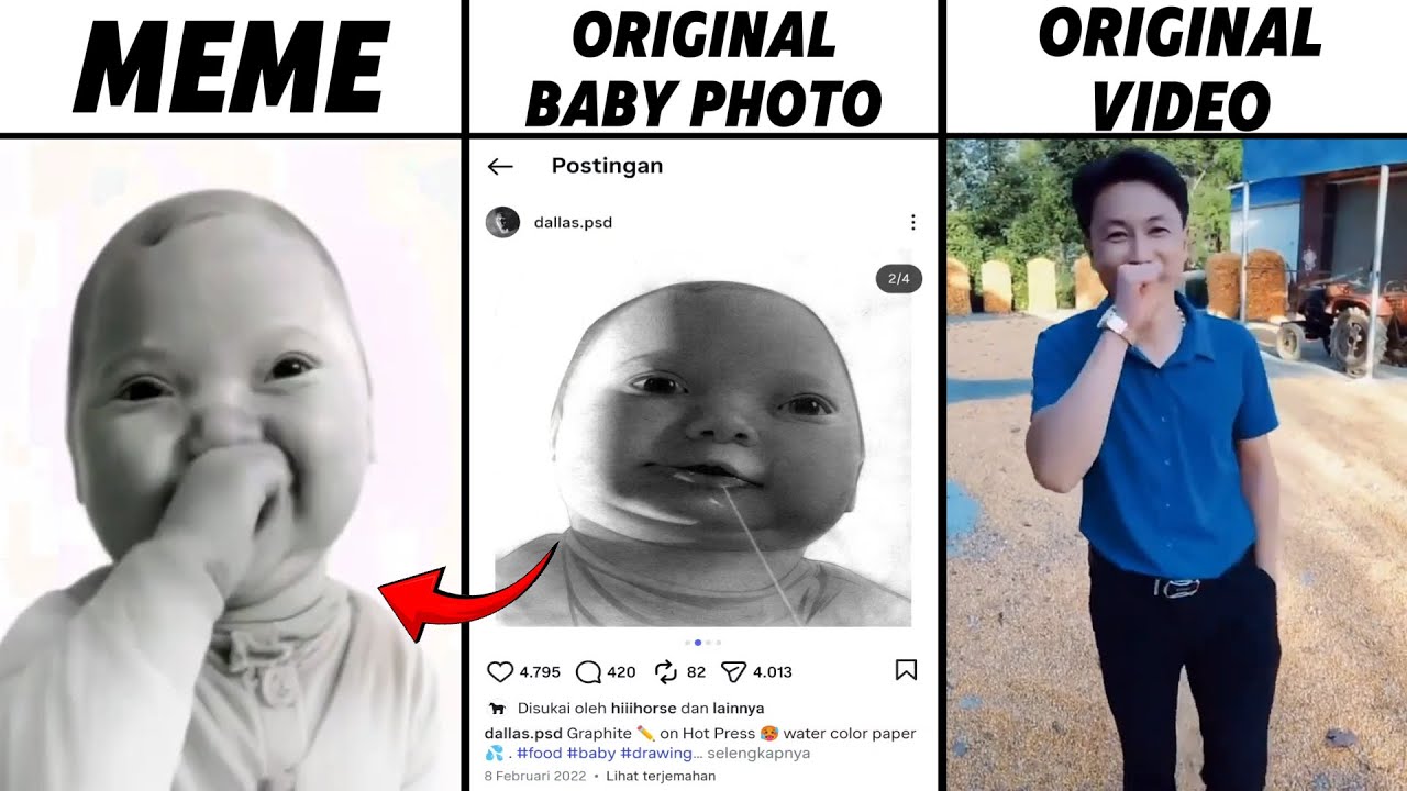 AI Baby Holding Laugh Tuff Baby Original Baby Photo and Original Video
