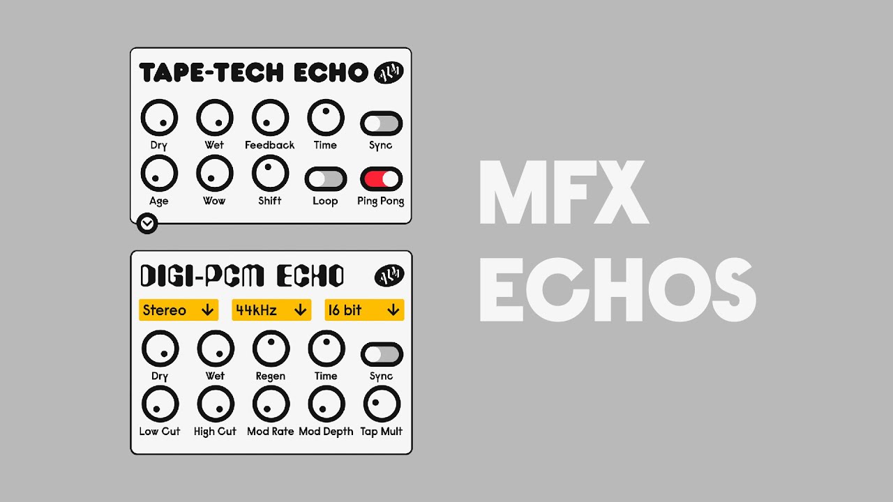 MFX Echos - Digi-PCM & Tape-Tech Echo Plugins