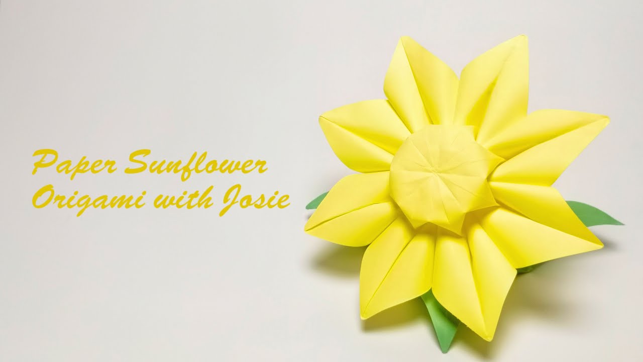 How to Make an Origami Sunflower for Beginners | Sunflower Origami Tutorial | Origami with Josie