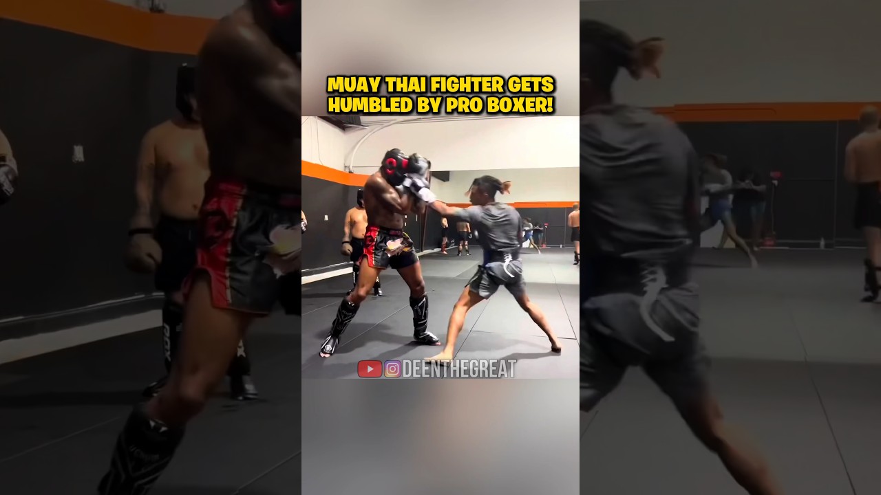 Muay Thai Fighter Gets HUMBLED By Pro Boxer!