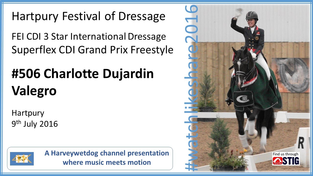 Charlotte Dujardin and Valegro (pre Rio GP Freestyle): Hartpury Festival of Dressage 2016