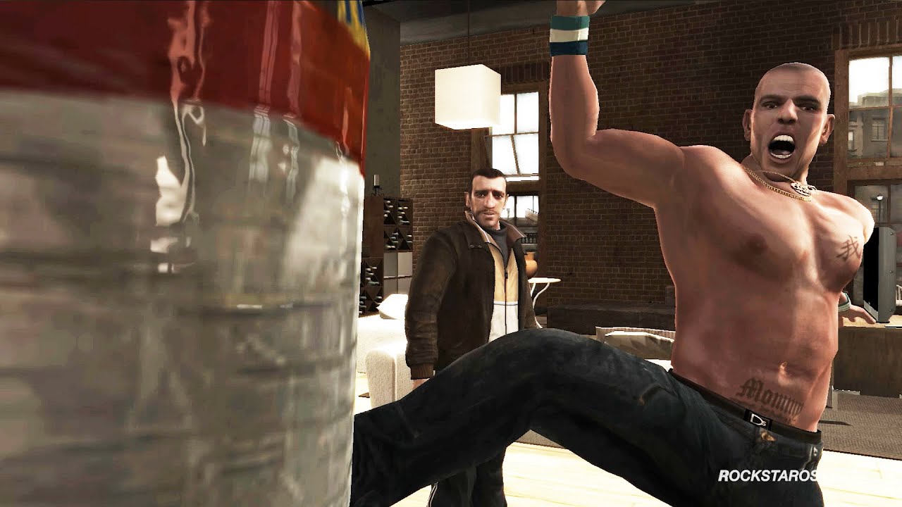 Brucie Kibbutz working out in his apartment &ndash; GTA 4